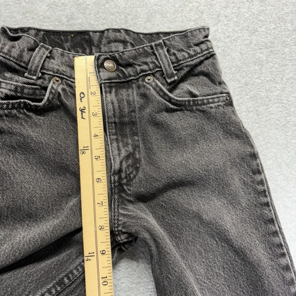 Vintage Levis 514 Jeans Boys 10 Slim Black Classic Fit‎ Orange Tab 90s Denim